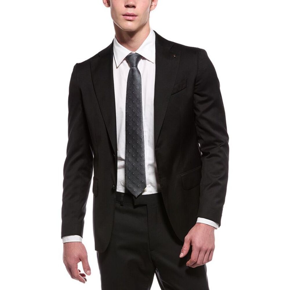 Corneliani Mens  Cc Collection Slim Fit Virgin Wool Blazer, Black